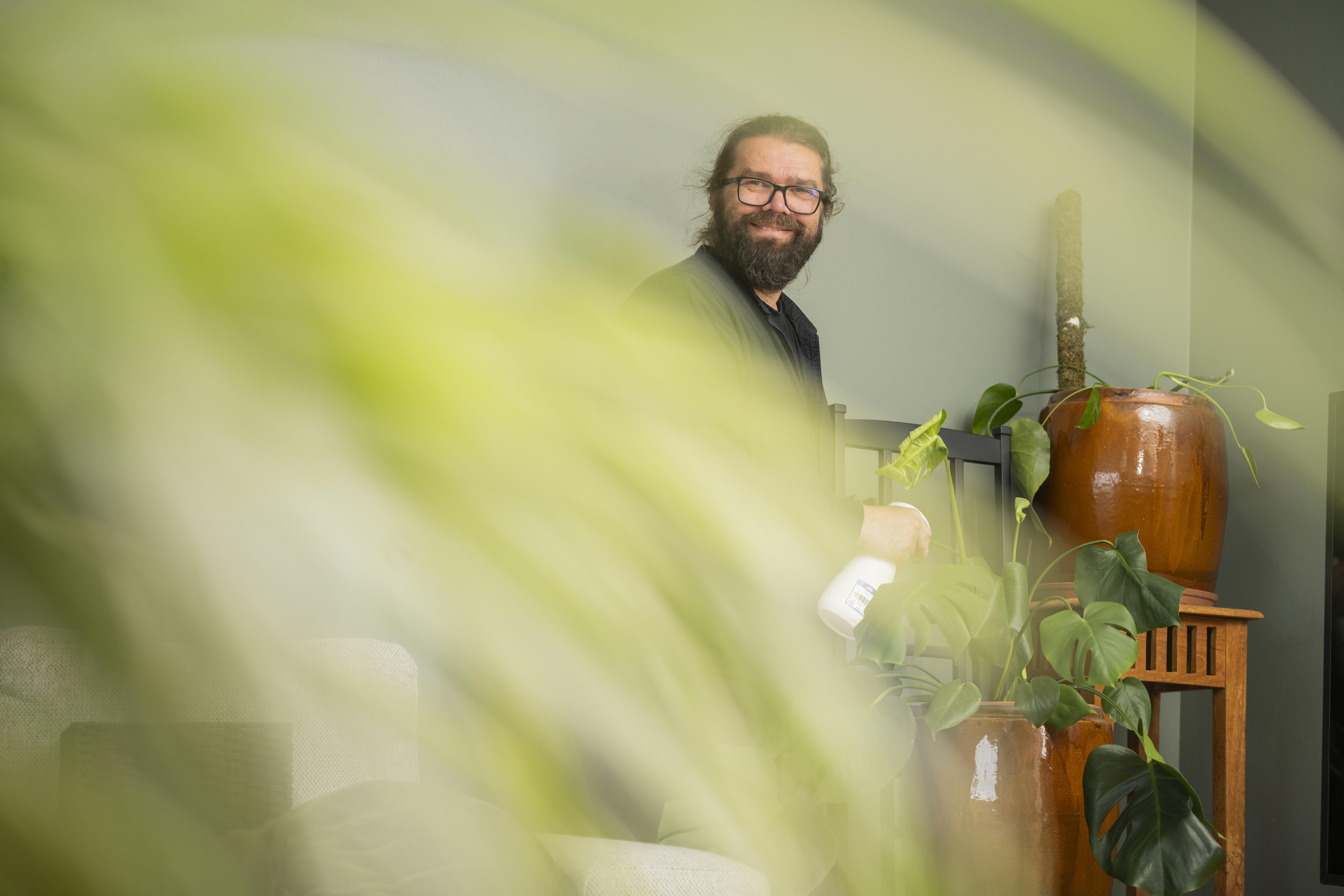 Mikko Koukin hoidossa viherkasvit kukoistavat.